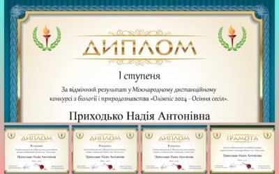 Учениця 4-А класу Приходько Надія взяла участь в осінній сесії Міжнародного дистанційного конкурсу Олімпіс 2024