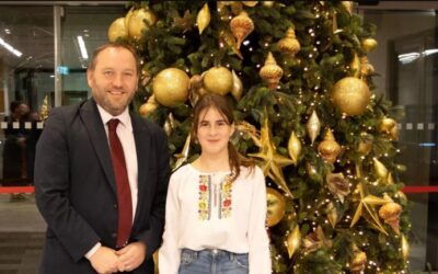 Вітаємо МАРЧЕНКО АМЕЛІЮ – з пермогою у конкурсі новорічних листівок!