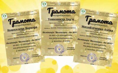 “За високу активність та результативність у заходах ДОЕНЦ”