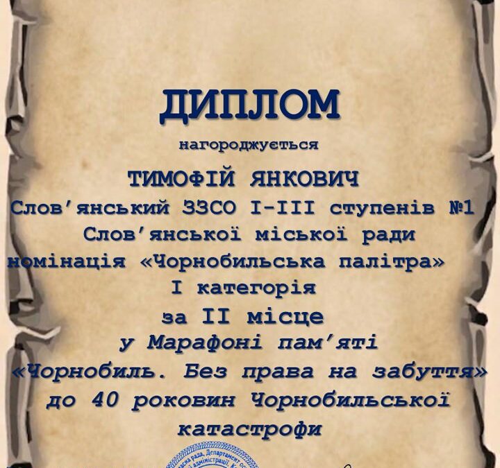 Чорнобиль. Без права на забуття: пишаємося нашими переможцями та учасниками!